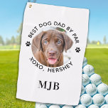 Serviette De Golf Photo Chien Personnalisé Animaux de compagnie Meil<br><div class="desc">Meilleur papa Par Par ... Deux de vos choses préférées, le golf et votre chien ! Maintenant, vous pouvez emmener votre meilleur ami avec vous pendant que vous jouez 18 trous. Customisez ces serviettes de golf pour chiens avec votre photo préférée et le nom de votre chien. Grand cadeau à...</div>