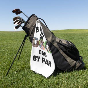 Serviette De Golf Photo Chien Personnalisé Meilleur Papa Par Par 3 P