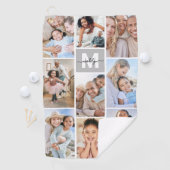Serviette De Golf Photo Collage simple Monogramme (En situation)