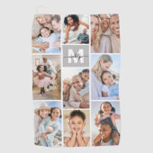 Serviette De Golf Photo Collage simple Monogramme (Devant)