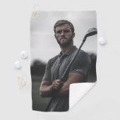 Serviette De Golf Photo Custom Cadeau Golfer (En situation)