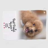 Serviette De Golf Photo de chien Meilleur ami Par Fun BFF Drôle Mode (Horizontal)