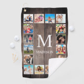 Serviette De Golf Photo de Custom Collage Rustic Farmhouse Family (En situation)