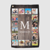Serviette De Golf Photo de Custom Collage Rustic Farmhouse Family (Devant)