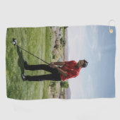 Serviette De Golf Photo de golf sur mesure (Horizontal)