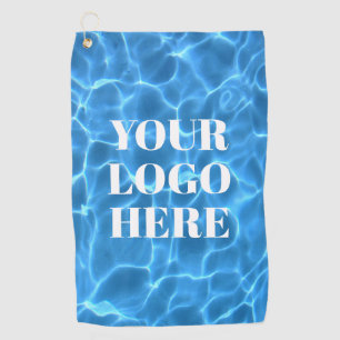 Serviette De Golf Photo de piscine Aqua Blue pour votre logo