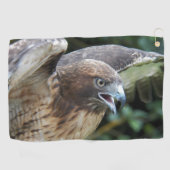 Serviette De Golf Photo de rapace Buse à queue rousse (Horizontal)
