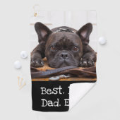 Serviette De Golf Photo Dog Personnalisé Meilleur Papa Chien Jamais (En situation)