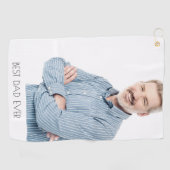 Serviette De Golf Photo du père (Horizontal)