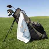 Serviette De Golf Photo du père (Vert)