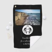 Serviette De Golf Photo d'un monogramme de crayon noir (En situation)