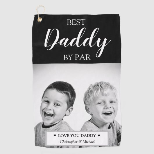 Serviette De Golf Photo Et Message Personnalisés Couverture Tête De (Devant)