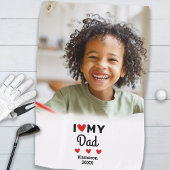 Serviette De Golf Photo I Love My Papa Golfer Name Custom