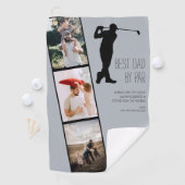 Serviette De Golf Photo Keepsaké personnalisé 'Best Dad By Par' (En situation)