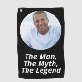 Serviette De Golf Photo man légende mythe noir blanc (Devant)