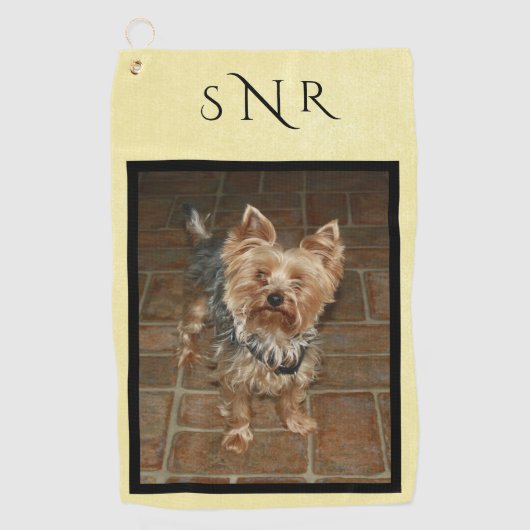 Serviette De Golf Photo monographique personnalisée pour animal de c (Devant)