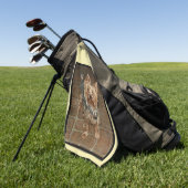 Serviette De Golf Photo monographique personnalisée pour animal de c (Vert)