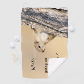 Serviette De Golf Photo Nosy et mignonne d'écureuil d'arbre (En situation)