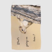 Serviette De Golf Photo Nosy et mignonne d'écureuil d'arbre (Devant)