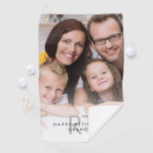 Serviette De Golf Photo Overlay Monogramme Bonne retraite Grand-père (En situation)