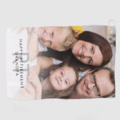 Serviette De Golf Photo Overlay Monogramme Bonne retraite Grand-père (Horizontal)