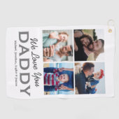 Serviette De Golf Photo papa personnalisée (Horizontal)