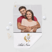 Serviette de golf photo personnalisée (En situation)