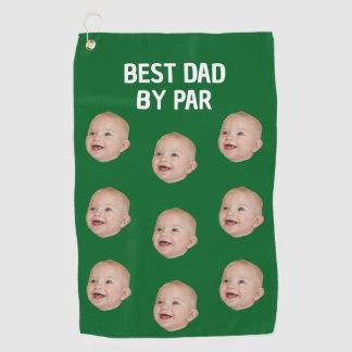 Serviette De Golf Photo personnalisée Meilleur Papa par Bébé personn