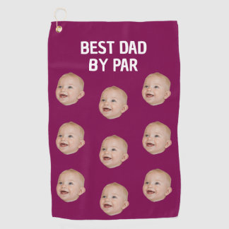 Serviette De Golf Photo personnalisée Meilleur Papa par Bébé Personn