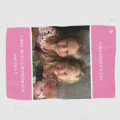 Serviette de golf Photo personnelle et Texte (Horizontal)