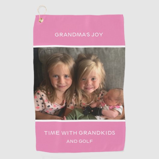 Serviette de golf Photo personnelle et Texte (Devant)