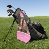 Serviette de golf Photo personnelle et Texte (Vert)