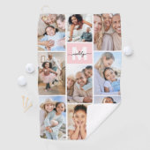 Serviette De Golf Photo Pink Monogram (En situation)