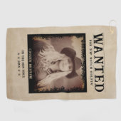 Serviette De Golf Photo vintage Poster Recherché Funny (Horizontal)