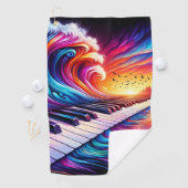 Serviette De Golf Piano Art (En situation)