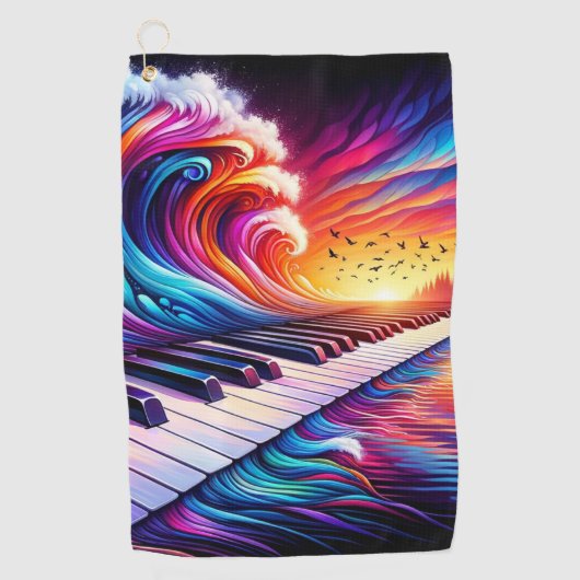 Serviette De Golf Piano Art (Devant)
