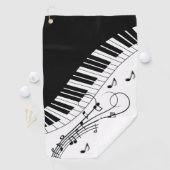 Serviette De Golf Piano Keyboard Music Design (En situation)
