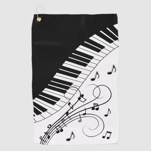 Serviette De Golf Piano Keyboard Music Design (Devant)