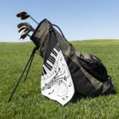 Serviette De Golf Piano Keyboard Music Design (Vert)