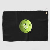 Serviette De Golf Pickleball Green Initials Sweat Towel (Horizontal)