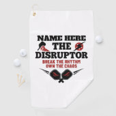 Serviette De Golf Pickleball Personalized Name The Disruptor Towel (En situation)