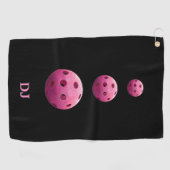 Serviette De Golf Pickleballs Initials roses Sweet Towers (Horizontal)