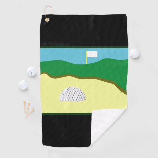 SERVIETTE DE GOLF PIÈCE DE BUNKER (En situation)