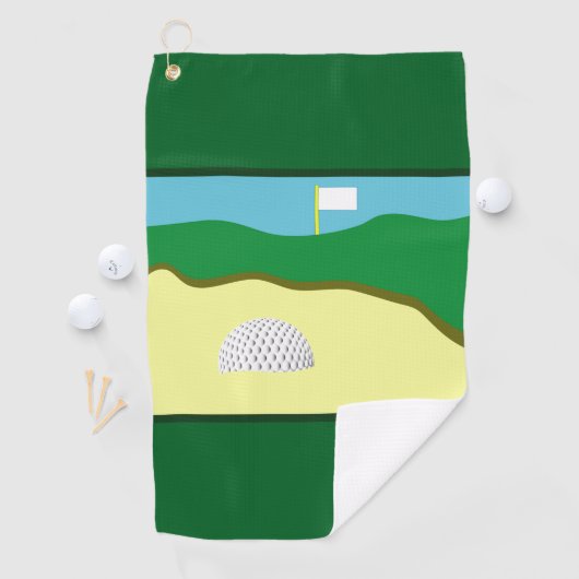 SERVIETTE DE GOLF PIÈCE DE BUNKER (En situation)