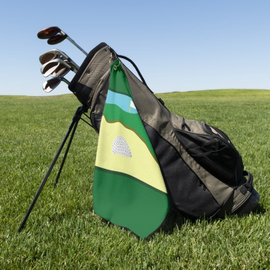 SERVIETTE DE GOLF PIÈCE DE BUNKER (Vert)