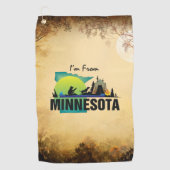 Serviette De Golf PIÈCE EN T je suis le Minnesota (Devant)
