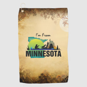 Serviette De Golf PIÈCE EN T je suis le Minnesota