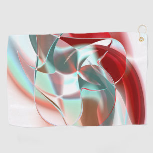 Serviette De Golf Pièces circulaires torsadées en corail rouge doux