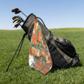 Serviette De Golf Pierre-Auguste Renoir Géraniums et chats (Vert)
