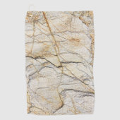 Serviette De Golf Pierre de marbre texturée marron et noire (Devant)